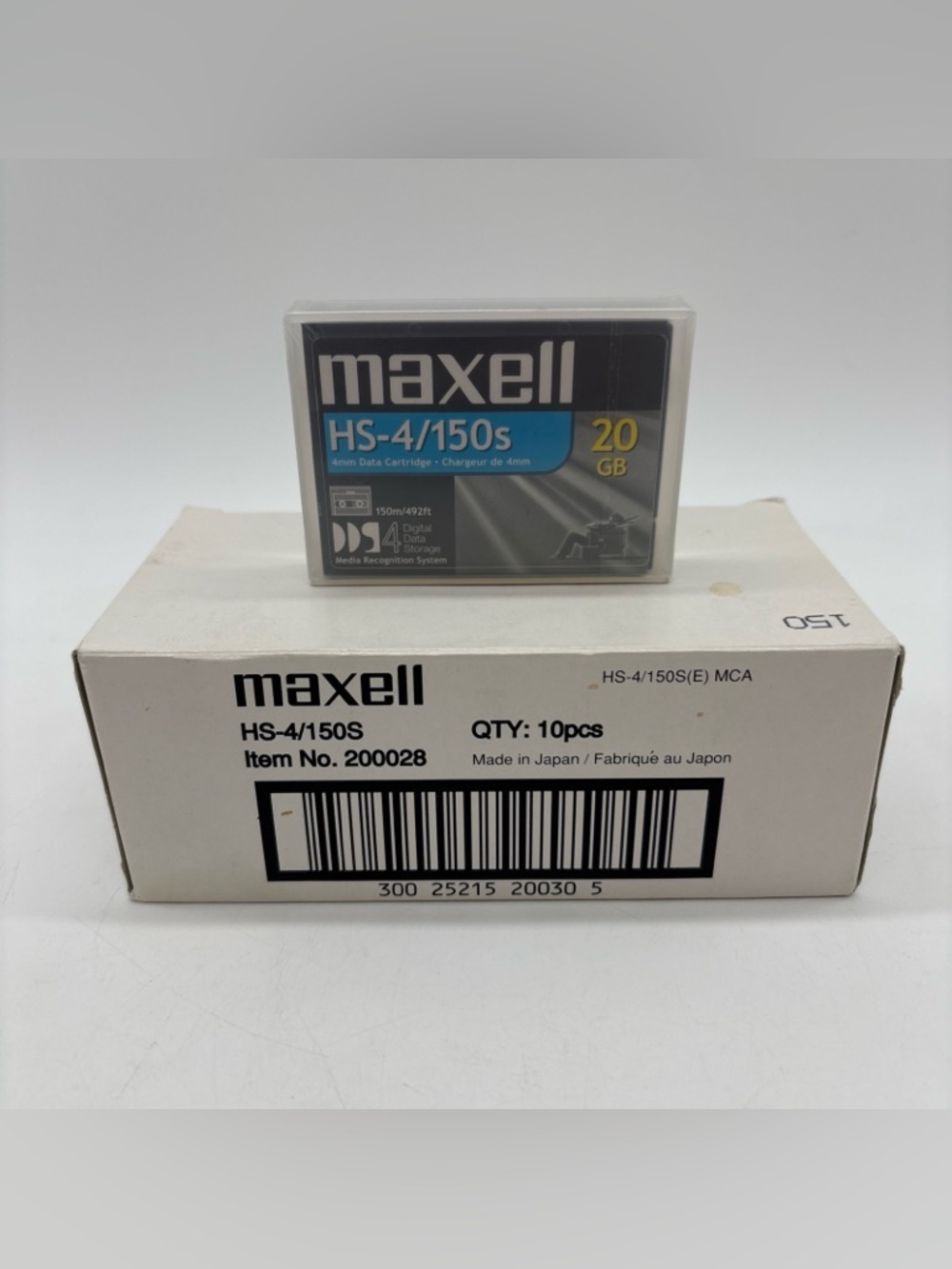 Lot Of 11 Maxell HS-4/150s 4mm Data Cartridge 20GB Tapes - Box of 10 + One New